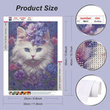 WSLWXSHM Diamond Painting Kits for Adults, Cat Round Full Drill Diamond Art Kits, 5D DIY Paint with Diamonds Crafts for Home Wall Decoration Gifts 12×16Inch WSLWXSHM