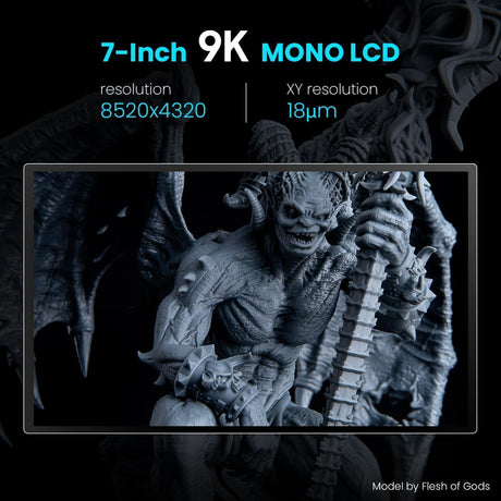 ELEGOO Mars 4 MSLA 3D Printer with 7" 9K Monochrome LCD, UV Resin Photocuring Printer, Multiple Print Modes, Printing Size of 6.04 x 3.06 x 6.89 inches ELEGOO