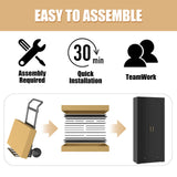 71" Tall Metal Storage Cabinet, Armoire Wardrobe Closet with Hanging Rod, Metal Clothing Storage Cabinets, Black Bedroom Armoires with Adjustable Shelves, Steel Closet Cabinet for Bathroom, Office MetalMax