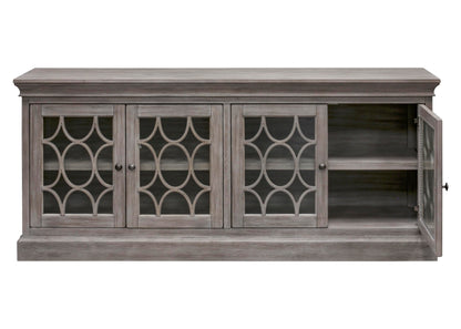 Martin Furniture Felicity 4 Door Console, Gray - WoodArtSupply