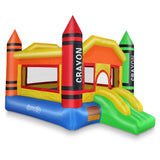 Cloud 9 Mini Crayon Bounce House with Slide, Inflatable Bouncer for Kids, Without Blower Cloud 9