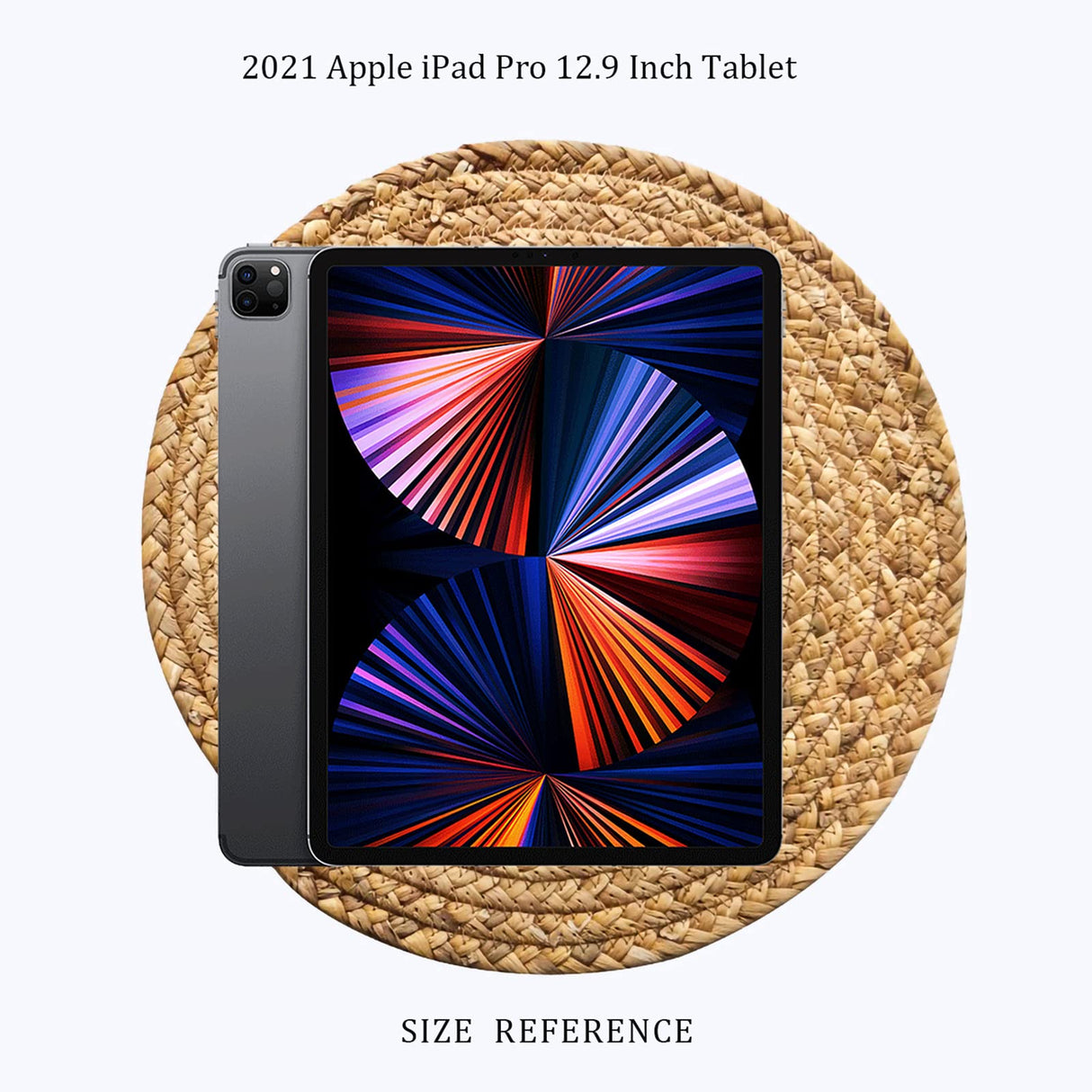 CY SISTERS Woven Placemats Round Placemats Set of 6, 13.5 Inch Wicker Placemats Circle Rattan Placemats Farmhouse Boho Braided Natural Water Hyacinth Place Mats for Indoor & Outdoor Table Decor CY SISTERS