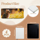 Zonon 4 Pcs Sublimation Journal Blank Notebooks A6 A5 A4 190 Pages Thick Faux Leather Notebooks Sublimation Notebooks Leather Sublimation Journal for School Office Supplies (5.7 x 4.3 Inch, A6) Zonon