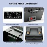 CREALITY 2024 Official Space Pi Filament Dryer Plus, 2 Spools 3D Printer Filament Dry Box with 360° PTC Fast Heating, 4'' LCD Touch Screen, One Key Set Filament dehydrator for PLA PETG ABS TPU PA YOOPAI