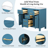 Merax 36" Bathroom Vanity with Sink, Freestanding Modern Bathroom Vanity Cabinet with Sink Top, 4 Drawers and 2 Storage Cabinets, Solid Wood Frame Bathroom Vanity Merax