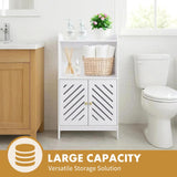 ShellKingdom Bathroom Storage Cabinet, Free Standing Floor Cabinet, Home Storage Shelf with Drawer and Door for Bathroom, Living Room, Kitchen, Office, 25.19 X 14.17 X 9.44 INCH ShellKingdom