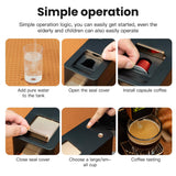 Mini Espresso Coffee Machine for Capsules Compatible with Nespresso OriginalL Machine, Espresso Maker Single Serve, Bestpresso Coffee Capsules Peet's Espresso more (Black) cutesun