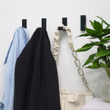 OHIYO Folding Wall Hook 2PCS Folding Coat Hooks for Hanging Heavy Duty Coat & Bag & Backpack & Hat & Headphone Foldable Coat Hooks Wall Mounted Saves Space (Black) OHIYO