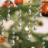 Christmas Ornaments Crystal Tree Decorations, 30Pcs Acrylic Clear Hanging Crystals for Centerpieces Teardrop Chandelier Garland Beads for Xmas Wedding Party Home Decor XINGXIA