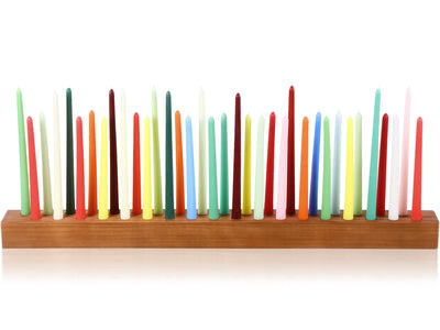 Mumufy Wood Taper Candle Holders for Table Centerpiece Dark Brown Giant Wooden Birthday Party Candlestick Farmhouse Candle Holders Decorations for Wedding Anniversary Desktop, 36in