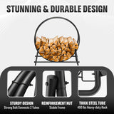 IDZO 41in Firewood Rack, 400lbs Load Capacity, Rust Resistant Steel, Black, Wood Storage IDZO