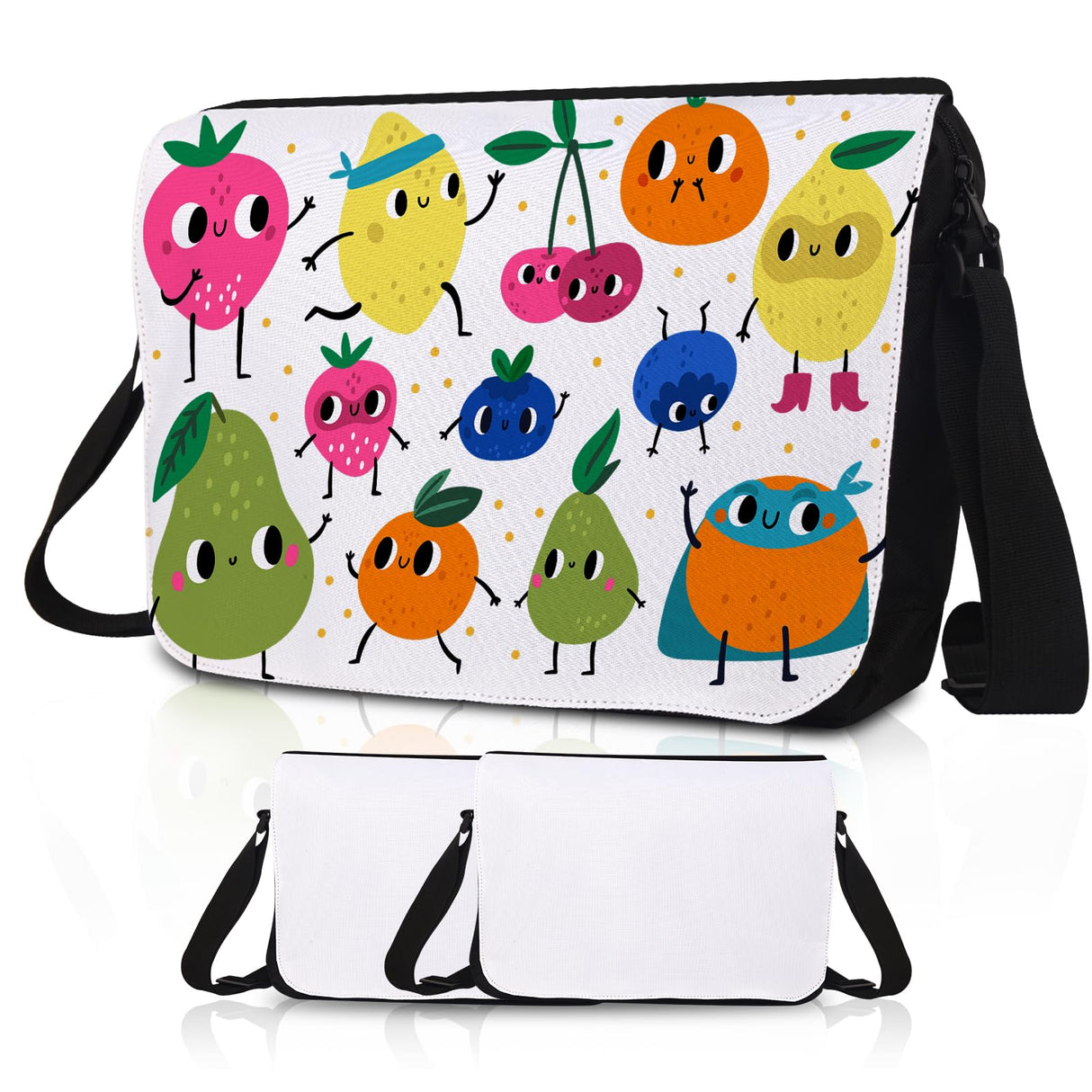 2PCS Sublimation Blanks Crossbody Bag,Sublimation Bags Messenger Bag Removable Transfer Design Sublimation Bags With Adjustable Shoulder Strap Crossbody and Shoulder DIY Gifts For Family and Friends KKSUBCA