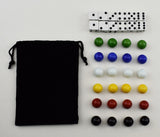 Solid Oak Double Sided Marble Board Game Hand Painted by Cauff (20 inch) Cauff