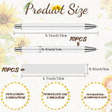 Yexiya 10 Pcs Sublimation Pens Blank No Clip with Shrink Wrap Silver Clip Free Design Sublimation Ballpoint Pen Personalized Pens for DIY Birthday Christmas Office School Stationery Supplies Yexiya