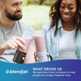 BlendJet Portable Blender for Smoothies & Shakes - 16oz BlendJet 2 Cordless Personal & Small Blender, USB-C Rechargeable & Self Cleaning - Quiet Mini Travel Blender with Stainless Steel Blade (Ocean) BlendJet