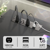 Homieasy L Shaped Desk with File Cabinet & Power Outlet, Reversible 55 Inch Large Corner Computer Desks with LED Strip, L-Shaped Computer Desk with Homieasy