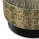 SIMPLIHOME Montrose Modern Industrial 30 Inch Wide Metal Coffee Table in Antique Gold/Black, Fully Assembled, for The Living Room and Family Room SIMPLIHOME