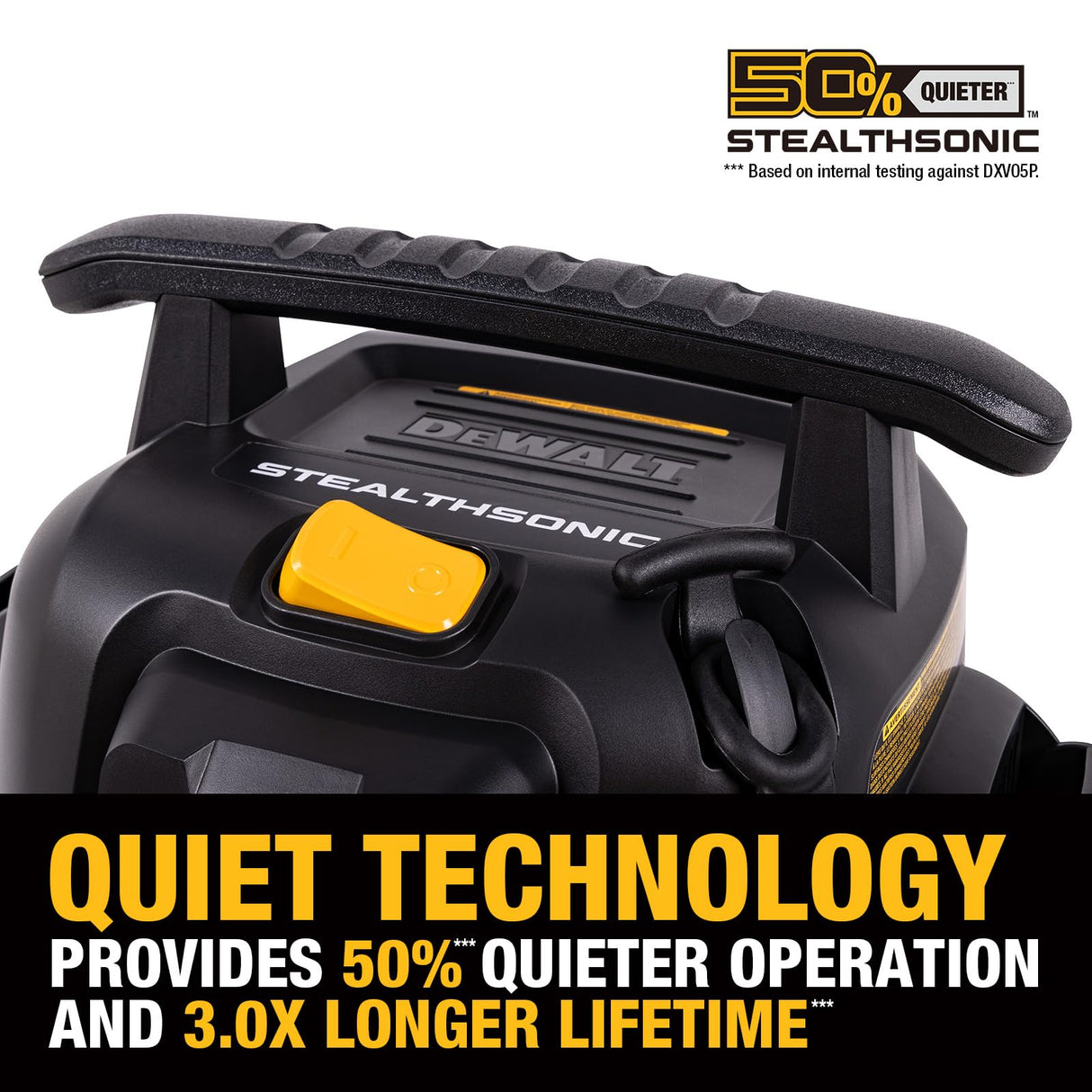 DEWALT Stealthsonic Shop Vacuum Wet and Dry, 5 Gal 4 HP Ultra-Quiet Vacuum Cleaner with Complete Accessory Kit and 6 Bonus Dust Bages - Ideal for Home, Jobsite, Workshop, Garage, Car DXV05P-QTA DEWALT