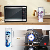 AGH 30oz Sublimation Tumblers with Handle Straight Skinny Tumblers, Stainless Steel Vacuum Insulated Tumblers with Lid & Straw, Portable Travel Coffee Tumblers, Keeping Chilled up to 12 Hours - 4 pack AGH