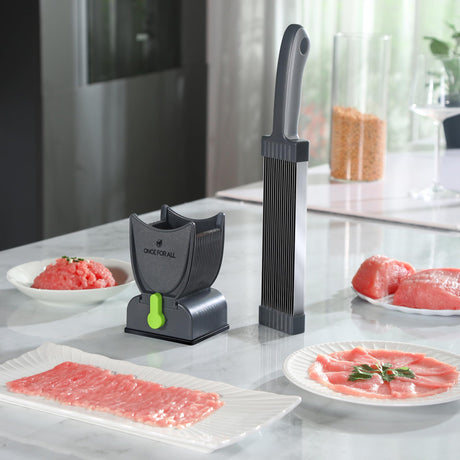 ONCE FOR ALL Fresh Meat Slicer Cleaver Kitchen Knife Set For Meat Slicing Shredding, Manual Meat Cutter Food Slicer For Beef Pork Mutton For Home Cooking BBQ Hot Pot ONCE FOR ALL
