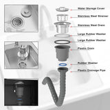 GDLF Outdoor Grill Table with Sink,Metal Grill Cart, Outdoor Kitchen Island with Stainless Steel Sink,L57*W21.65 GDLF