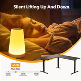 Cubiker 63" L Shaped Standing Desk, Adjustable Corner Standing Desk L Shape with Splice Board, Black Cubiker