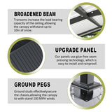 Vigo huseeo 12x20x8.7 FT Carport with Galvanized Steel Roof, Heavy Duty Metal Carport Canopy, Metal Carport Garage for Pickup, Boat, Car and Tractors, Grey Vigo huseeo