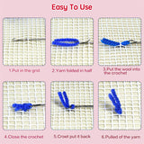 DL-YTG Latch Hook Kits Rug Snowman Crochet Yarn Cushion Colour Pre-Printed Canvas Cover Rug Needlework DIY Hook and Latch Kit Christmas Home Decoration 52x38cm/20 X15inch DL-YTG