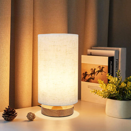Table Lamp for Bedroom - Small Beside Touch Lamps for Night Stands Home Office - Minimalist Design Warm Light Mini Boho Lamp - Fits in Kids,Living,Nursey Room,College Dorm - Awesome Gift Choice UCHENTON