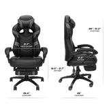 RESPAWN 110 Pro Gaming Chair - Gaming Chair with Footrest, Reclining Gaming Chair, Video Gaming Computer Desk Chair, Adjustable Desk Chair, Gaming Chairs For Adults With Headrest Pillow - Grey RESPAWN