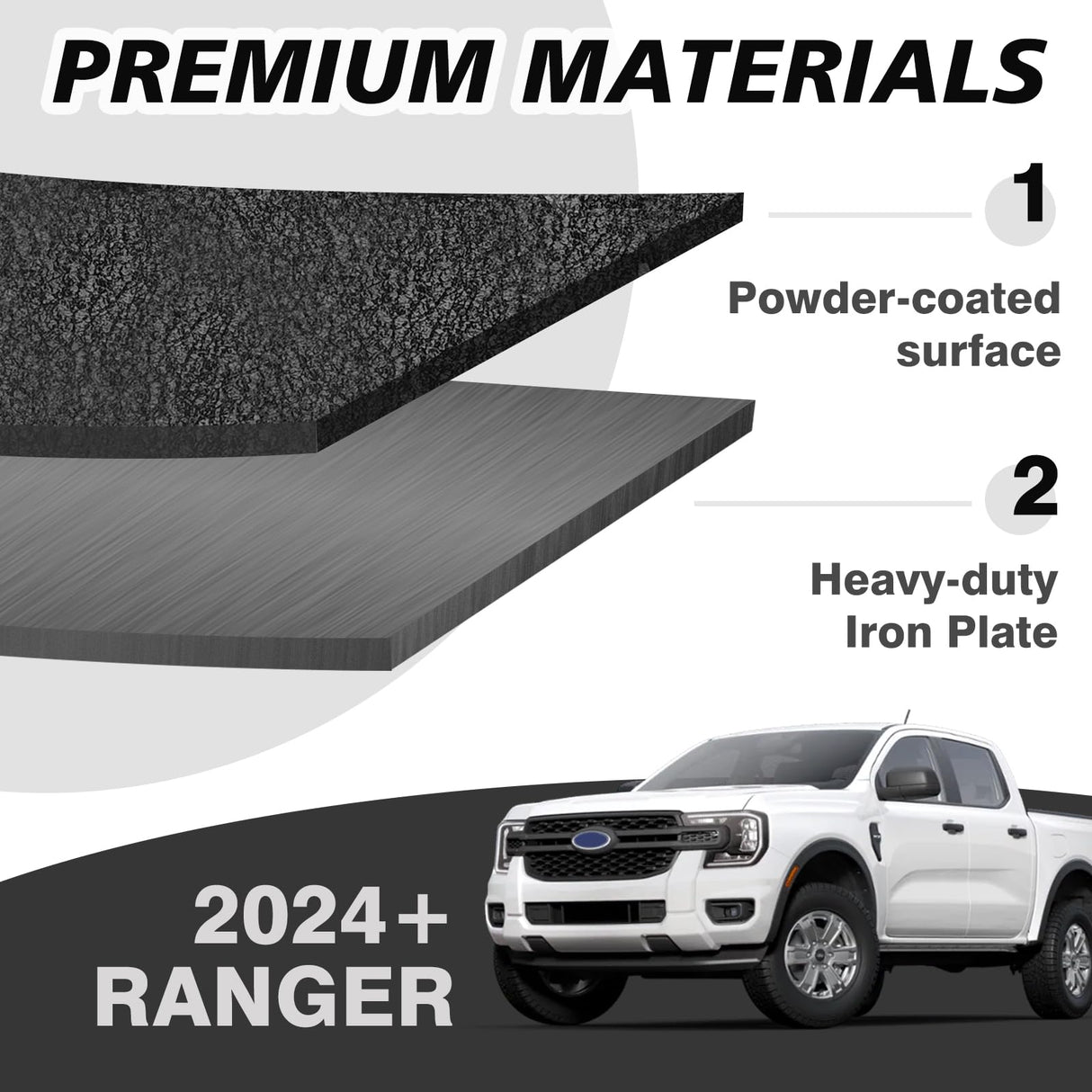 Muslogy Center Console Safe Lockbox Vault Compatible with Ford Ranger 2024 2025 Accessories Console Vault Box Gun Safe Armrest Extra Storage Safety High Security 4 Digit Combination Lock with Key Muslogy