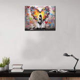 Tucocoo Street Graffiti Love Heart Paint by Number for Adults Canvas Beginner to Advanced Number Painting Kit Include Acrylic Paints&Paintbrush,Banksy Art Home Wall Decor16x20inch No Frame Tucocoo