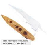 NAUTIMALL Wooden Sailboat Decor Ship Model 19" Enterprise Replica Nautical Gift for Kids Boys NAUTIMALL