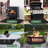 Dewfoam 63 x 36 Inch Under Grill Mats for Outdoor Grill, Fireproof Deck and Patio Protector Mat, Double-Sided Waterproof Oil-Proof Fire Blanket BBQ Mat, Grill Floor Pads Fire Pit Mat Fireplace Mat Dewfoam