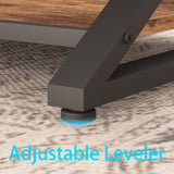 HSH Wood Coffee Table with Storage, Farmhouse Rustic Brown Coffee Table for Living Room, Modern Minimalist 2 Tier Center Table, Simple Rectangle Cocktail Tea Table in Home Office Bedroom, 39 Inch HSH