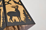 Sunnyin Plug in Wall Sconce,Deer Matte Metal Rustic Wall Sconces,Black Wall Lights,Farmhouse Parchment Paper Lamp Shades Wall Sconce Set of Two,Wall Lamps for Bedside,Living Room,Bedroom,Hallway Sunnyin
