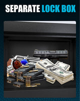 10-12 Gun Safe for Rifles and Pistols, Gun Cabinet, Quick Access Gun Safes for Home Rifles and Shotguns, Rifle Safe, Electronic Gun Safe with Removable Shelf and Gun Racks (Assembly Required) (Black) SAPITAL