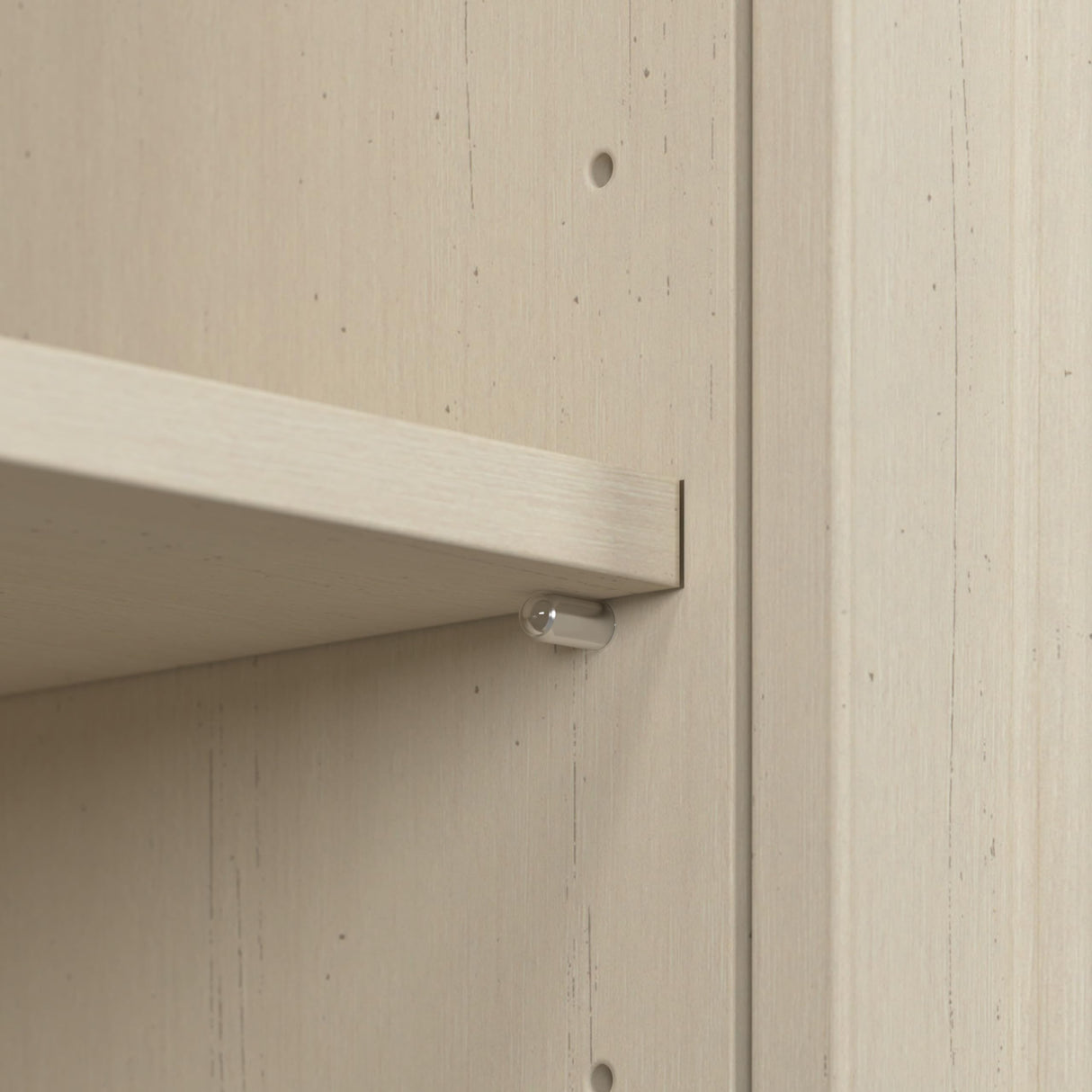 Bush Furniture Fairview Antique White Accent Cabinet with Tea Maple Doors for Home Office Storage Bush Business Furniture