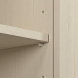 Bush Furniture Fairview Antique White Accent Cabinet with Tea Maple Doors for Home Office Storage Bush Business Furniture