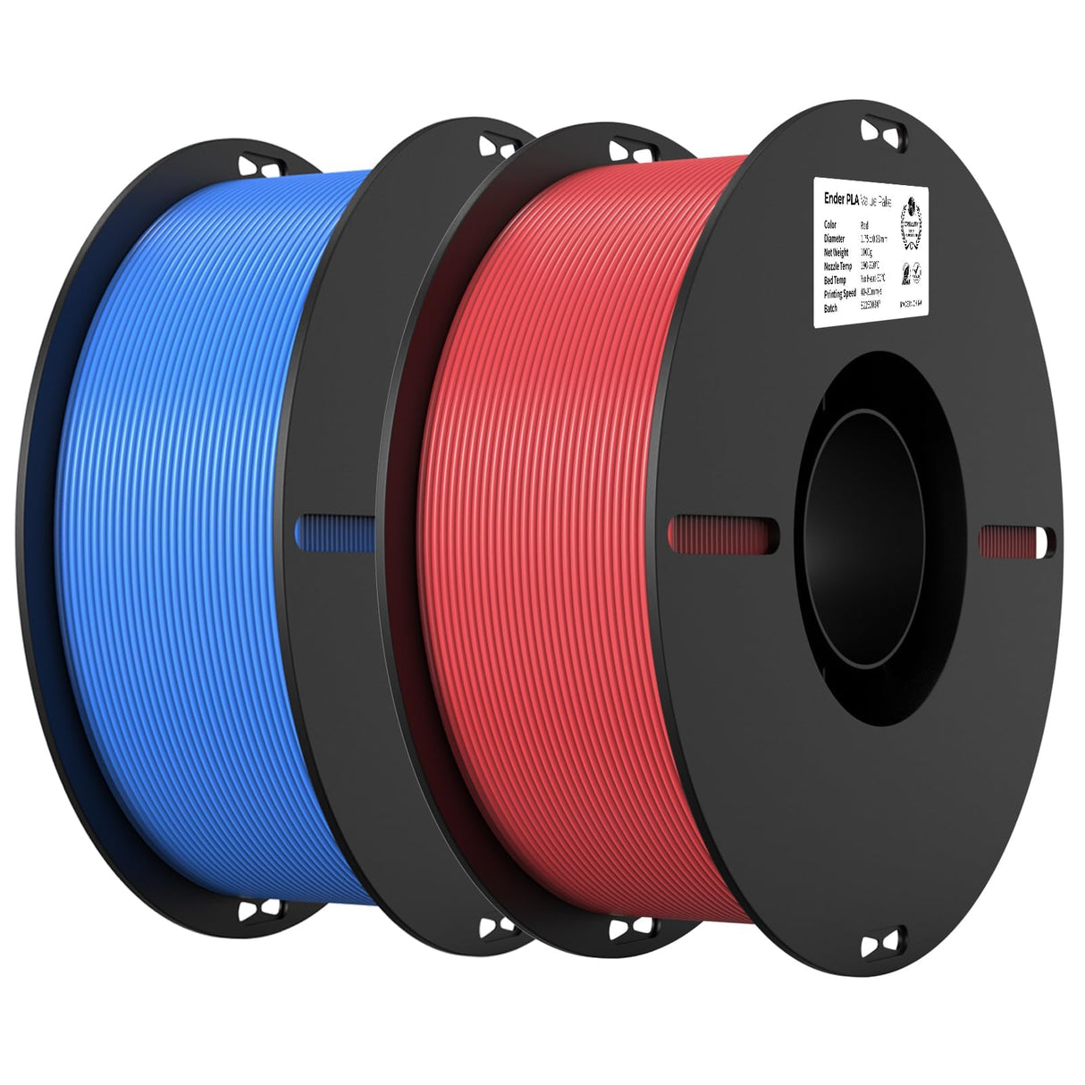Creality PLA Filament 1.75mm PLA 3D Printer Filament, 2kg Cardboard Spool (4.4lbs), Dimensional Accuracy +/- 0.02mm, Fit Most FDM Printer (Red & Blue 2-Pack) Creality