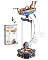 ROKR 3D Wooden Puzzles for Adults,Gravity Swing Ocean Fisher Model kit, 161Piece 3D Puzzles for Adults ROKR