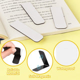 48 Pieces White Magnetic Bookmark Book Marker Clip Sublimation Bookmarks, Magnetic Page Markers Clips for Kids Students Teachers Classroom Office Reading Book Lovers Supplies Hxezoc