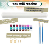 Paint by Numbers Kit for Adults Beginner, Christmas Gnome Easy Paint by Number Kits on Canvas Without Framed，DIY Acrylic Oil Painting Adults Paint by Numbers Kits for Home Wall Decor 16x16 Inch. JYXSJYYD