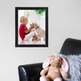 DDaoty Rustic Solid Wood 12x16 Picture Frame, Distressed Wood 12x16 Poster Frame Black DDaoty