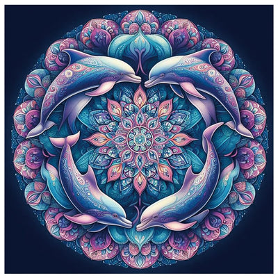 Kulvci Mandala Diamond Painting Kits for Adults, Diamond Art Kits for Beginners, 5D DIY Full Drill Gem Craft for Home Decor Gift 12x12inch