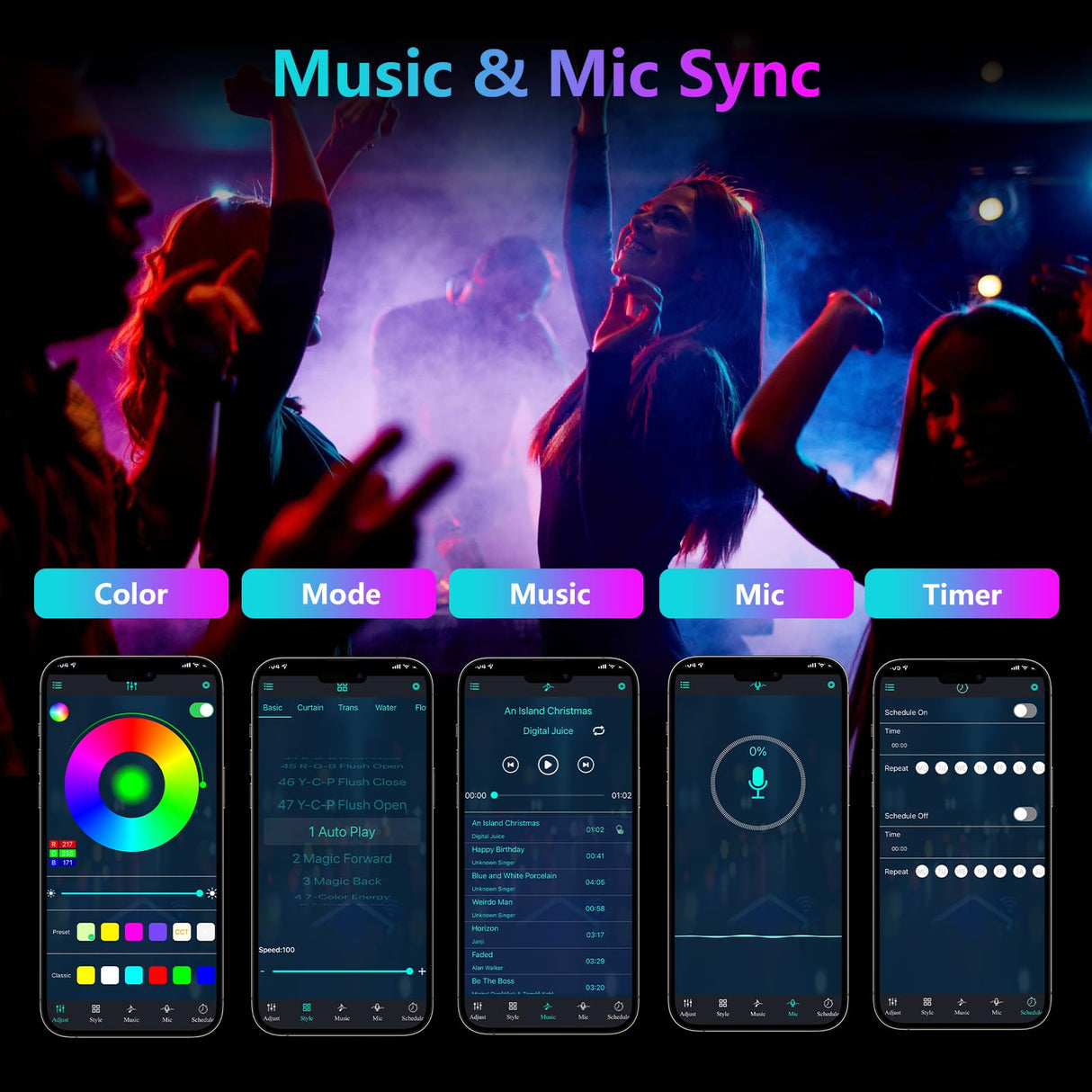 Leekimid Led Lighted Liquor Bottle Display Shelf, 24 Inch 2 Tier Whiskey Rack, Support USB, Bar Stand with RF Remote & App Control, Illuminated Acrylic Lighting Shelves for Home Bar, Party Leekimid