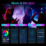 Leekimid Led Lighted Liquor Bottle Display Shelf, 24 Inch 2 Tier Whiskey Rack, Support USB, Bar Stand with RF Remote & App Control, Illuminated Acrylic Lighting Shelves for Home Bar, Party Leekimid