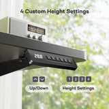 Marsail 55"x24" Adjustable Height Standing Desk Table, Electric Workstation with Storage Bag & Headphone Hook, Stand Up Solution for Home Office, Study, Writing, and Work with 4 Memory Presets. Marsail