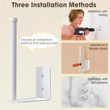 Durmmur 2 Pack Hat Racks for Baseball Caps, Stainless Steel Hat Organizer for Baseball Cap, Hat Holder Storage Organizer, Hat Hanger Strong Adhesive/Wall Drilled for Door, Bedroom, Closet(White 6 in) Durmmur