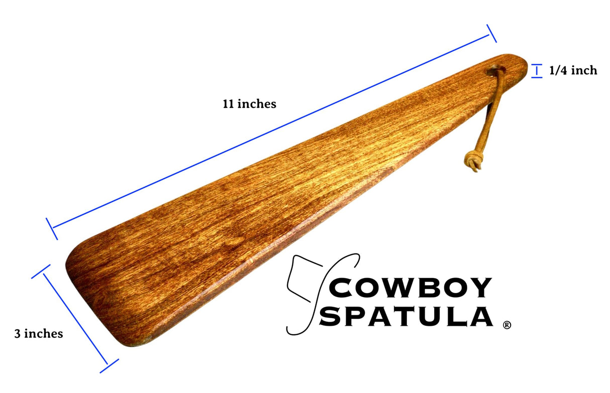 COWBOY SPATULA Mesquite Wood Spatula - Original Handmade in Texas Made in USA For Non stick Frying Pan, Cast Iron Skillet, griddle, baking, stainless steel (Original - Plain - No personalization) Cowboy Spatula Company